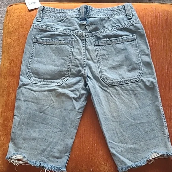 FREE PEOPLE Bermuda Denim Shorts - Picture 5 of 14